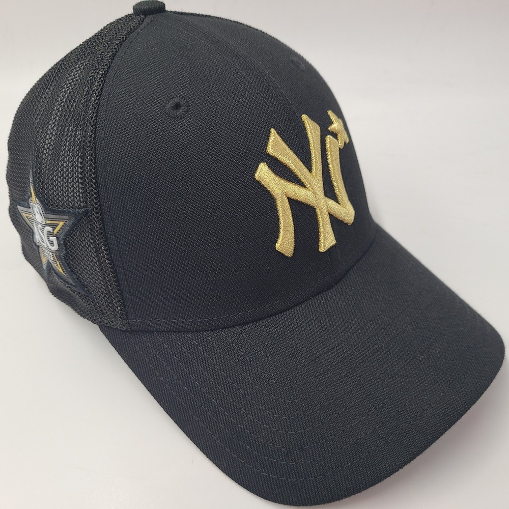 New York Yankees Hat Fitted S-M Mesh New Era 39Thirty Black 2022 All Star Game